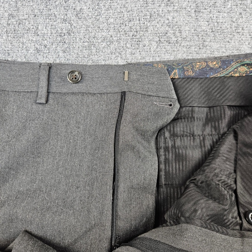 Lauren Ralph Lauren Mens Gray Dress Pants 36W x 32L Flat Front Straight Leg - Picture 4 of 7